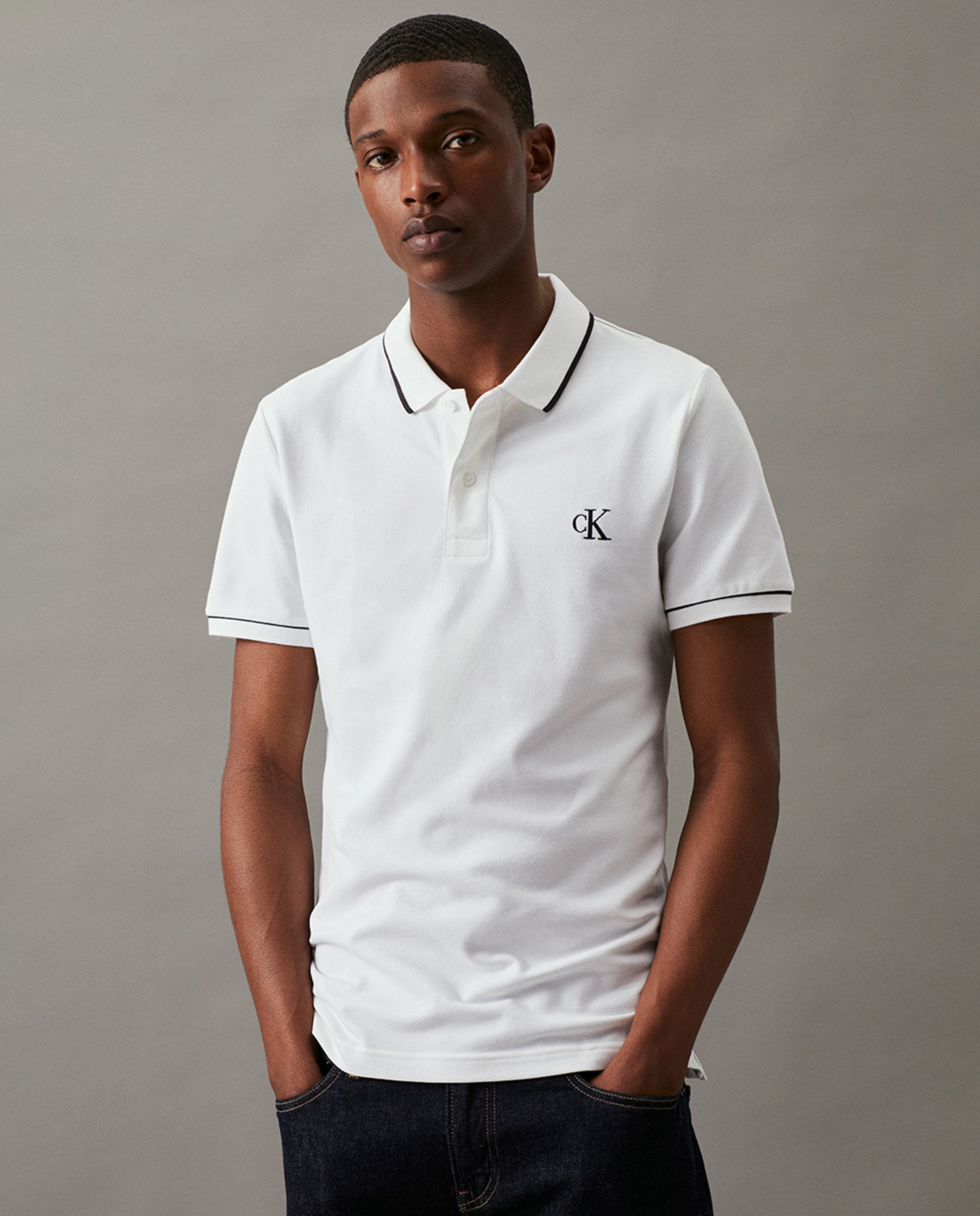 Polo Slim - Branco Branco-1
