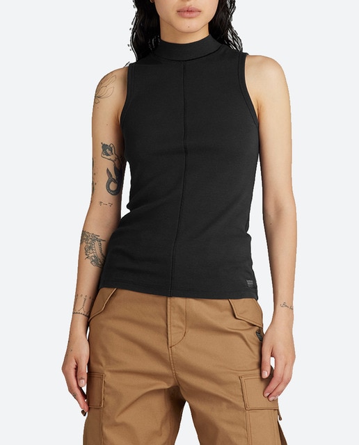 Imagen 0 de Camiseta Open Back Mock Slim de mujer