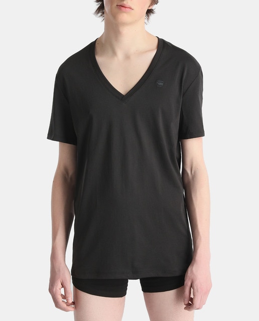 Imagen 0 de Pack de dos camisetas de hombre G-Star Raw negro de manga corta