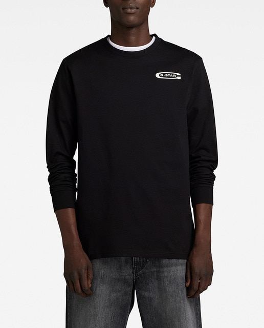 Imagen 0 de Camiseta de manga larga Old School Chest Graphic de hombre