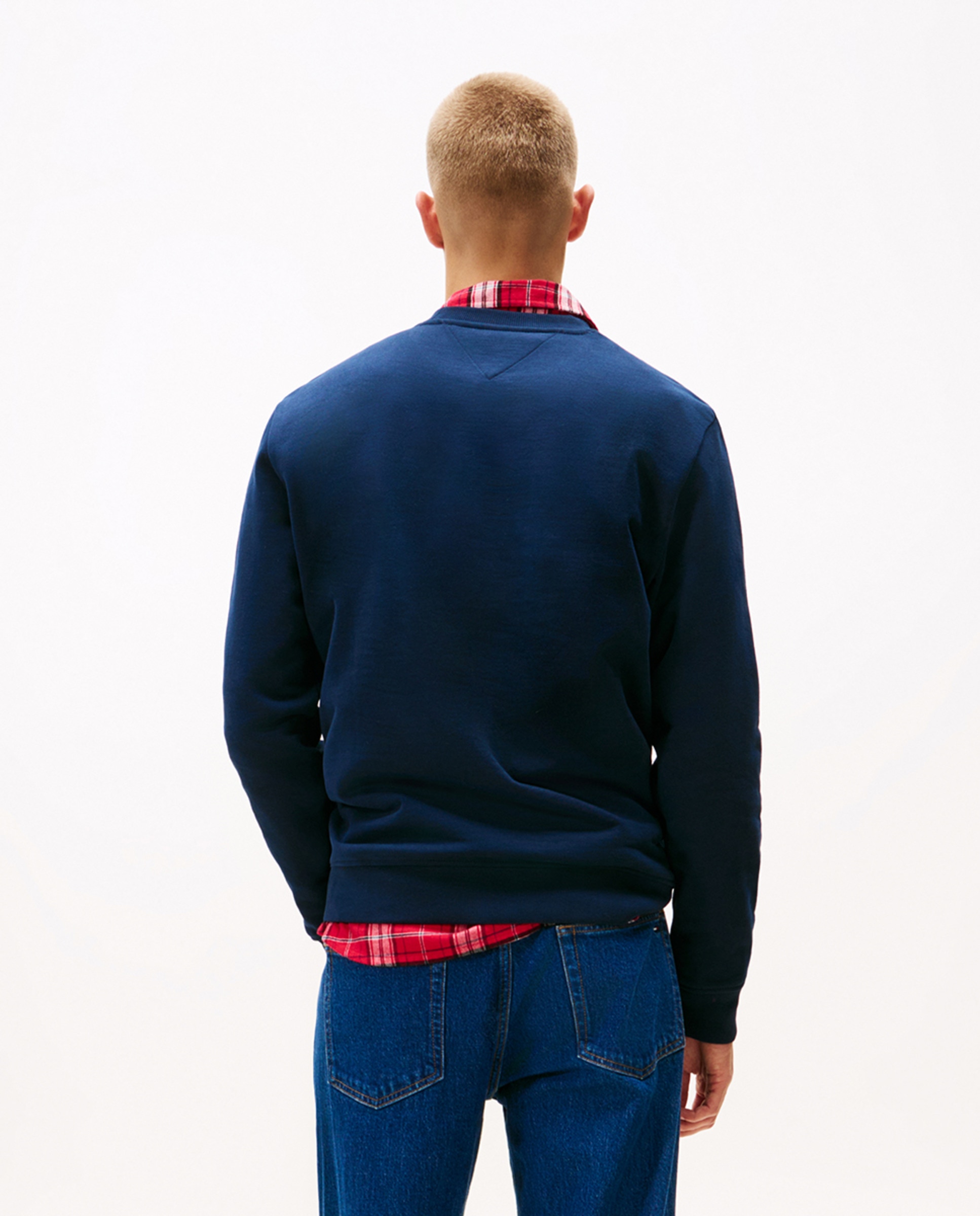 Sweatshirt Regular Fit com Gola Redonda Azul-marinho-2