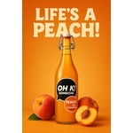 Bebida Chá Fermentado de Pêssego embalagem 750 ml