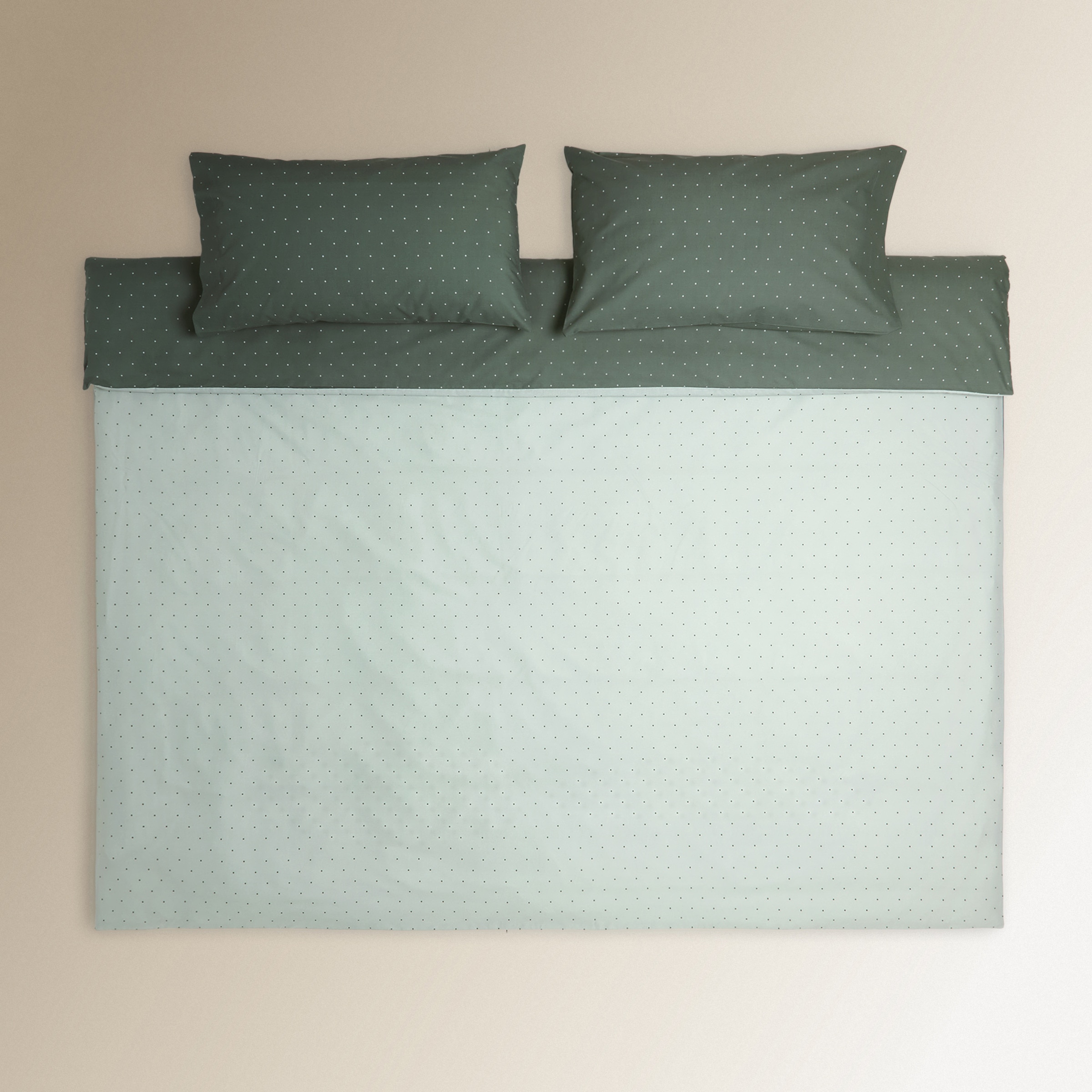 Juego de funda nórdica Pois Verde-3