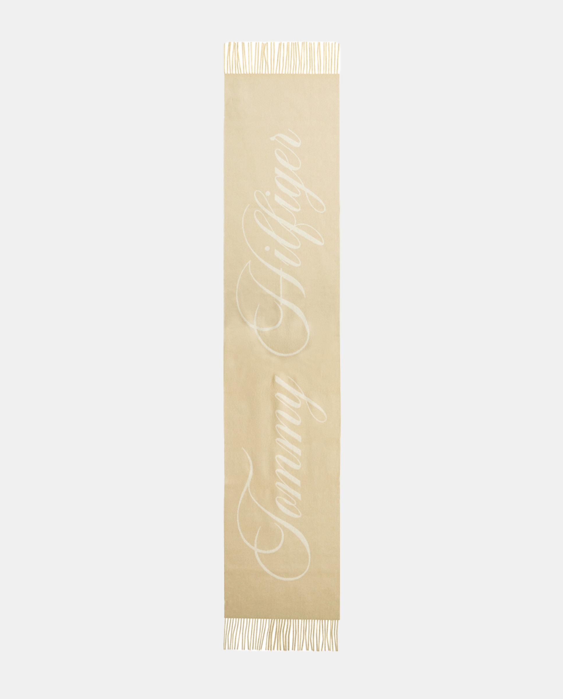 Cachecol de Lã Sustentável com Assinatura - Creme Creme-4