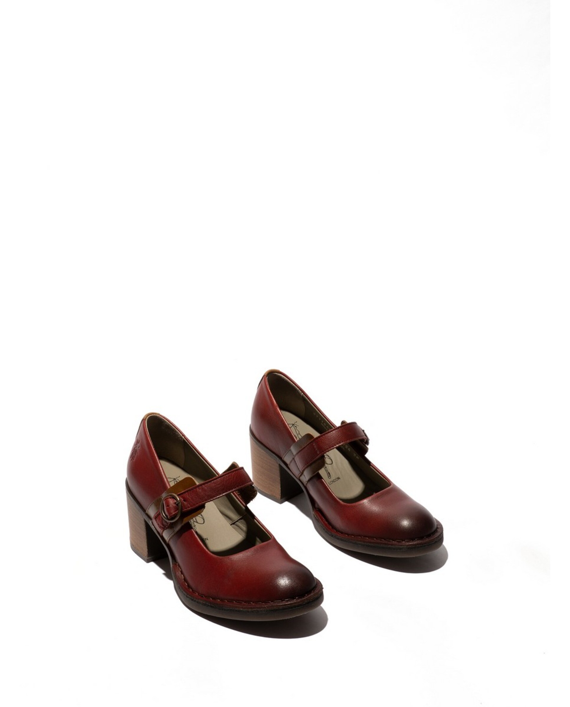 Sapato com Fivela Billie Line Vermelho-2