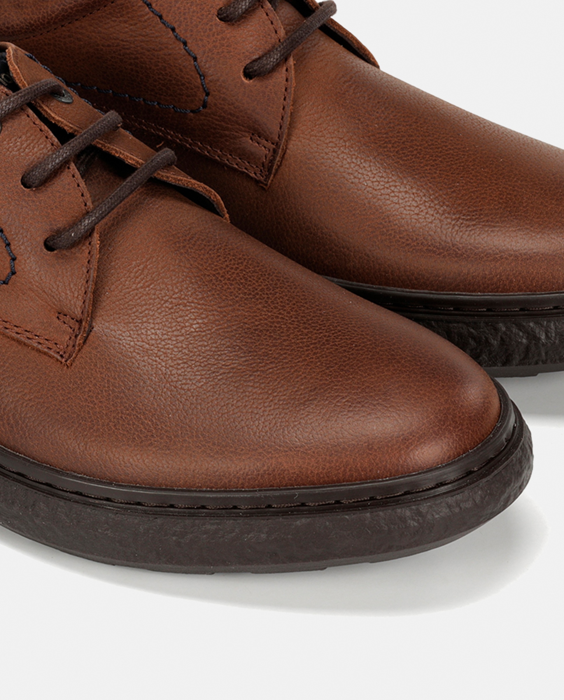 Bluchers em Pele com Pala Lisa Couro-6