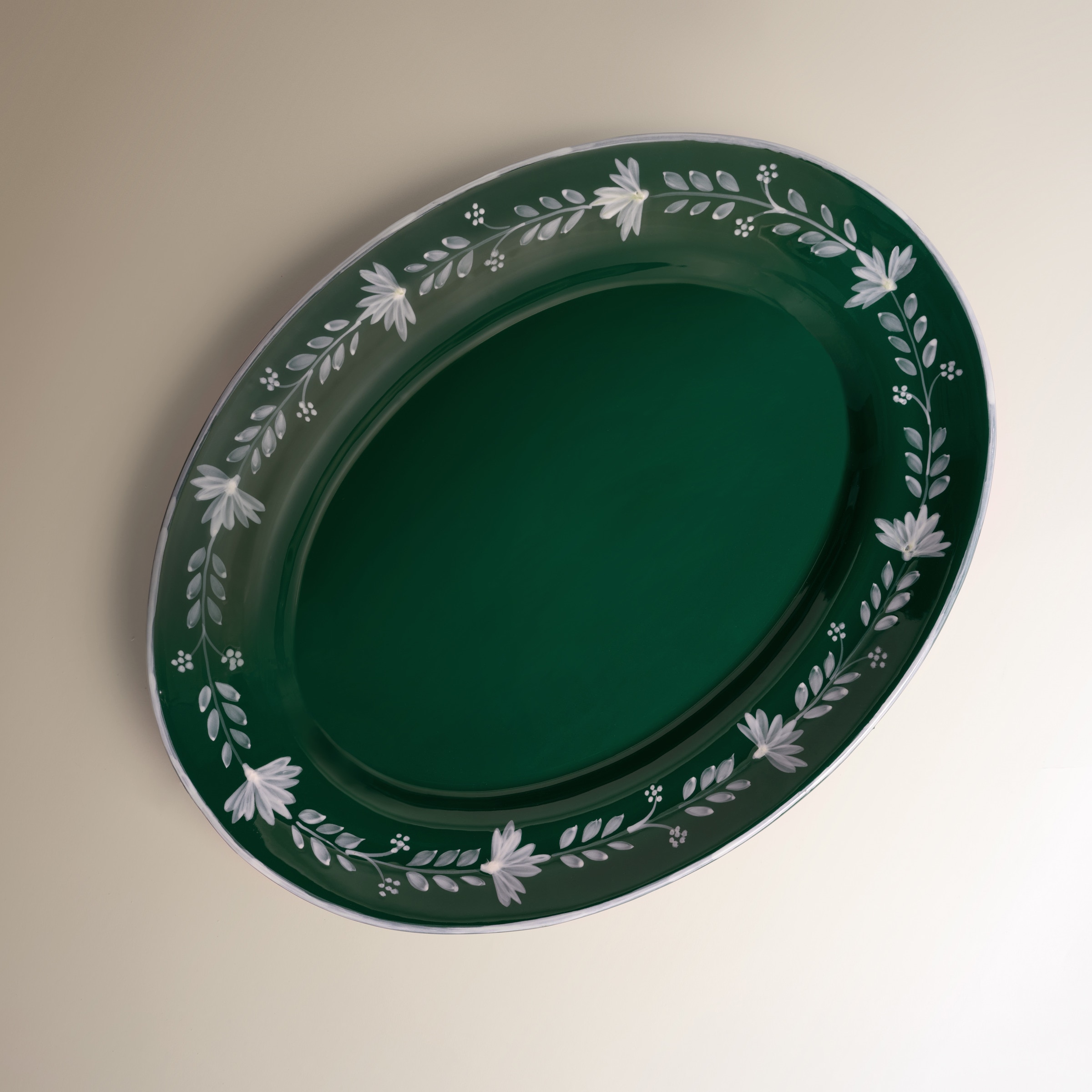 Travessa Pintada à Mão Alameda - Verde Verde-3