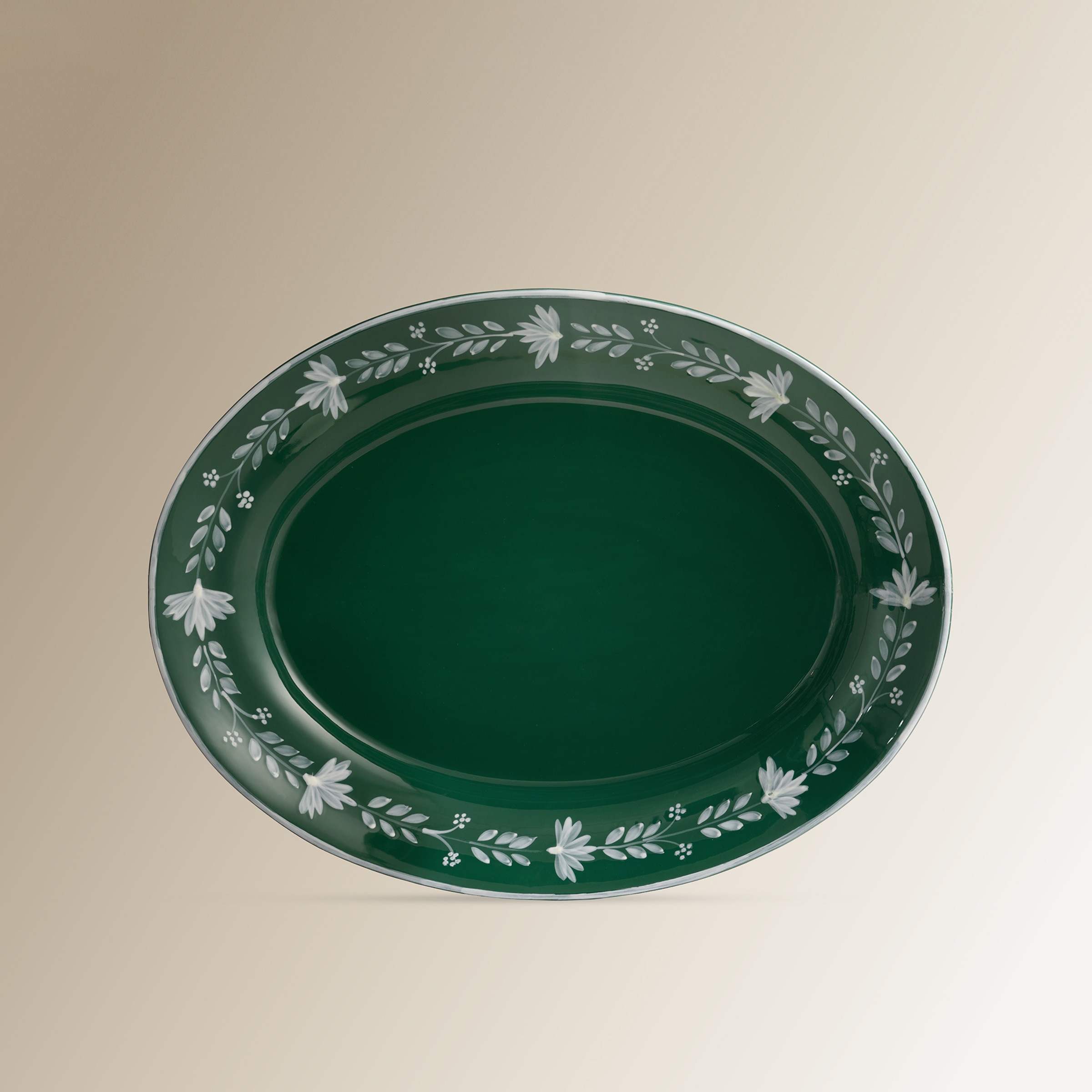 Travessa Pintada à Mão Alameda - Verde Verde-1