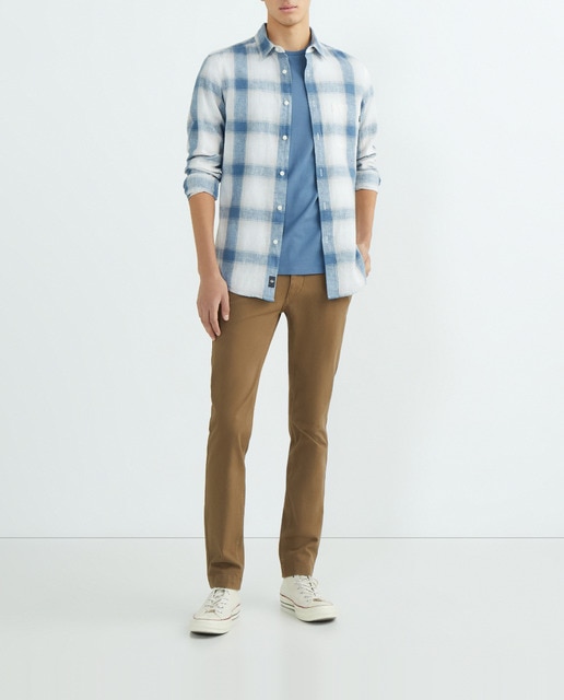 Imagen 0 de Pantalón de hombre estilo chino casual, California Khaki, Skinny Fit