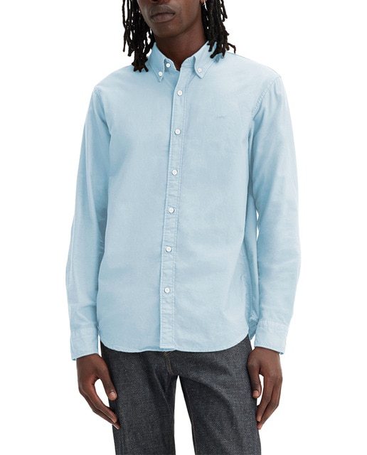 Imagen 0 de Camisa vaquera de algodón de hombre de manga larga fit relajado