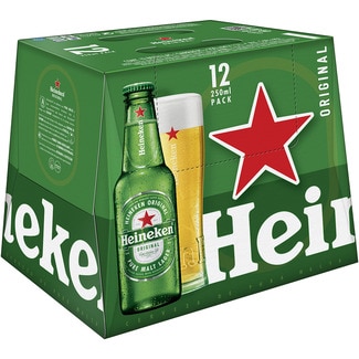 cerveza rubia Lager holandesa pack 12 botellas 25 cl - Heineken