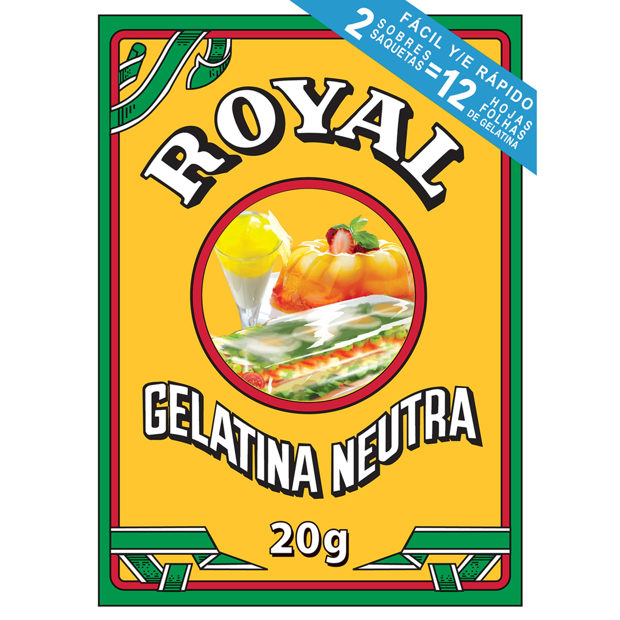 gelatina neutra en polvo estuche 20 g