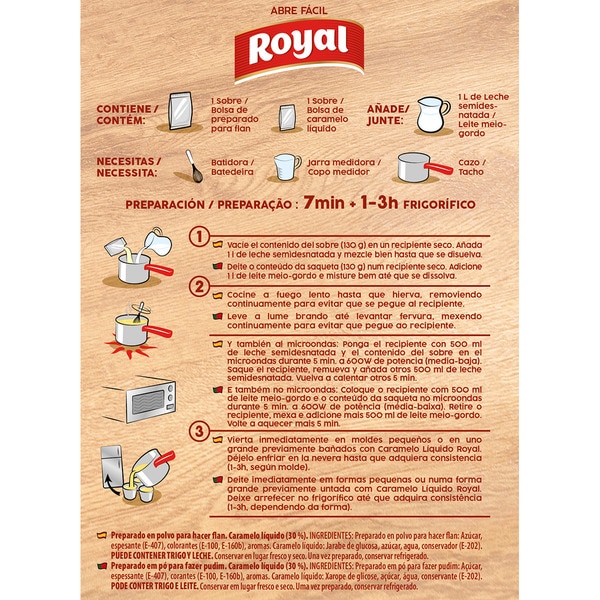 Crème caramel mix 8 servings case 186 g