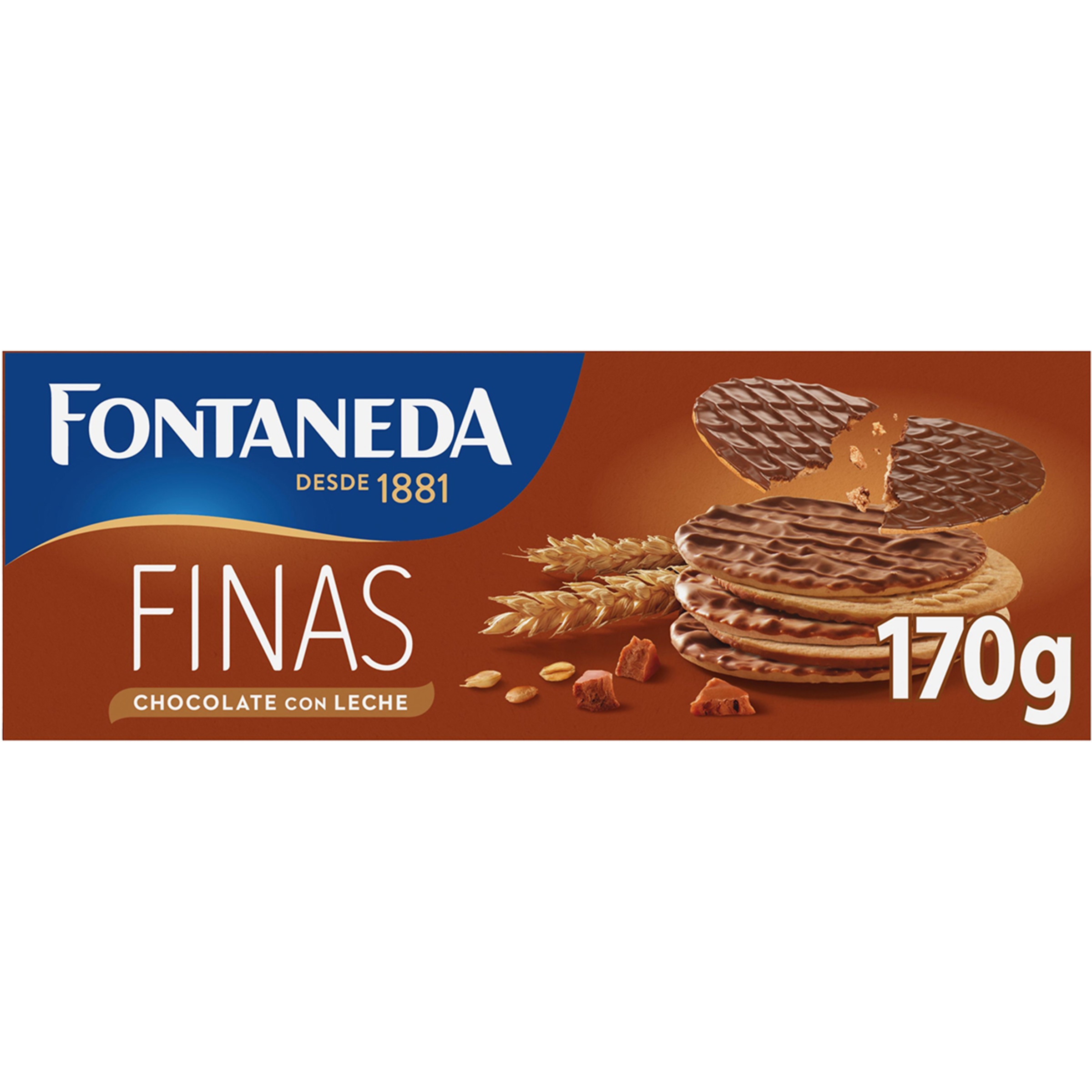 Digestive galletas finas con chocolate con leche estuche 170 g