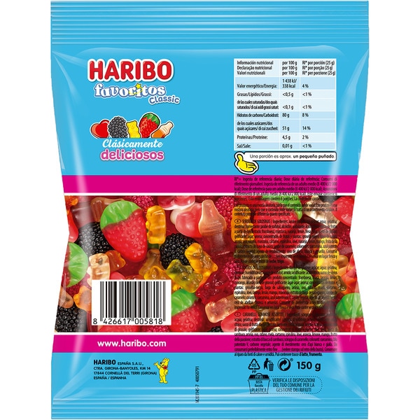 Favourites Classic assorted jelly sweets bag 150 g