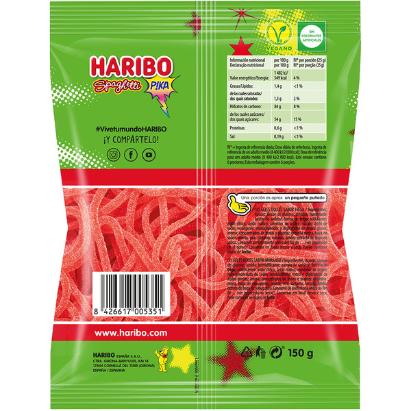 Spagetti Pica Erdbeergeschmack Tasche 150 g