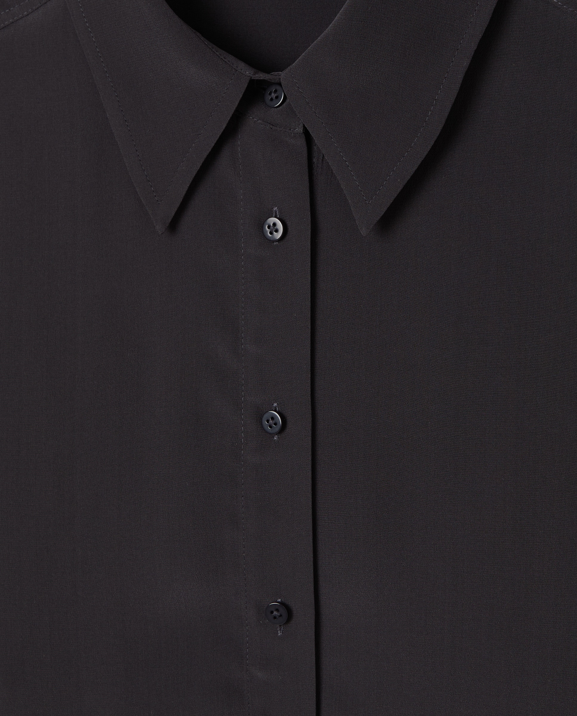 Camisa de Seda com Manga Comprida Chumbo-6