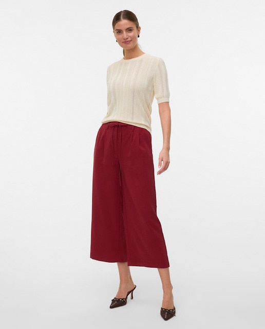 Imagen 0 de Pantalon con cintura ajustable de mujer pata ancha