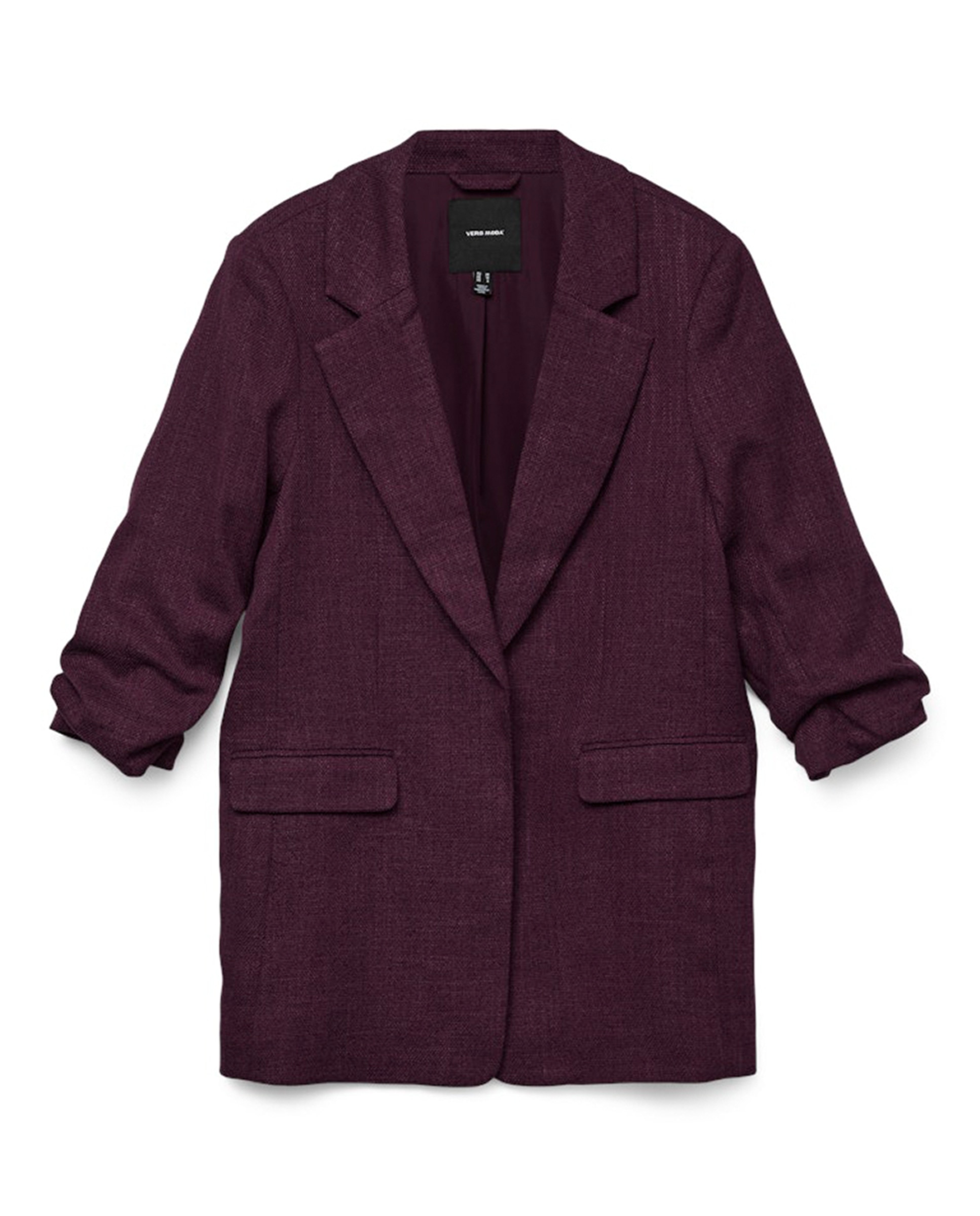 Blazer com Manga 3/4 Grená-4