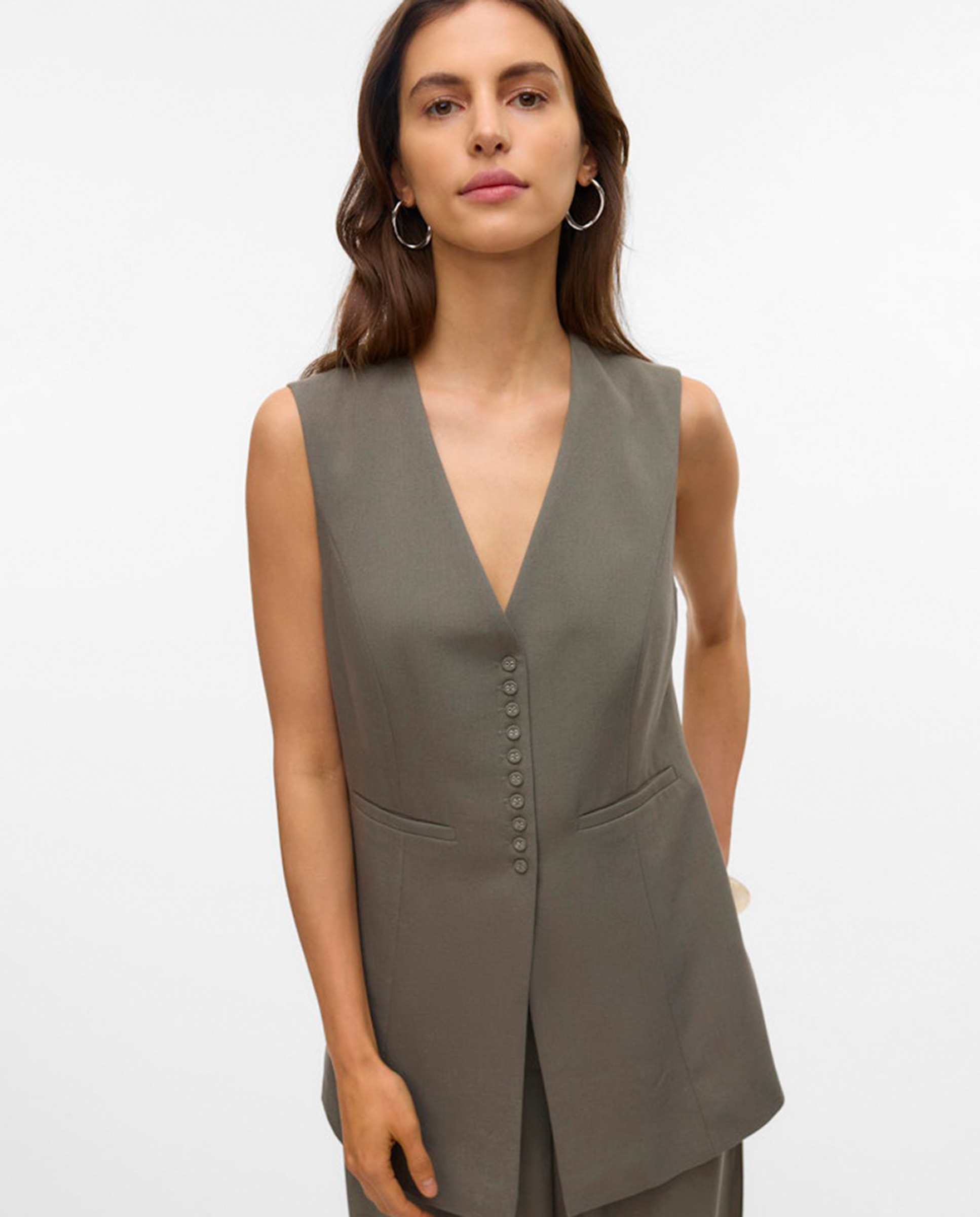 Chaleco Mujer Chaleco Vestir Mujer Chaleco Vmellie SL Check VERO