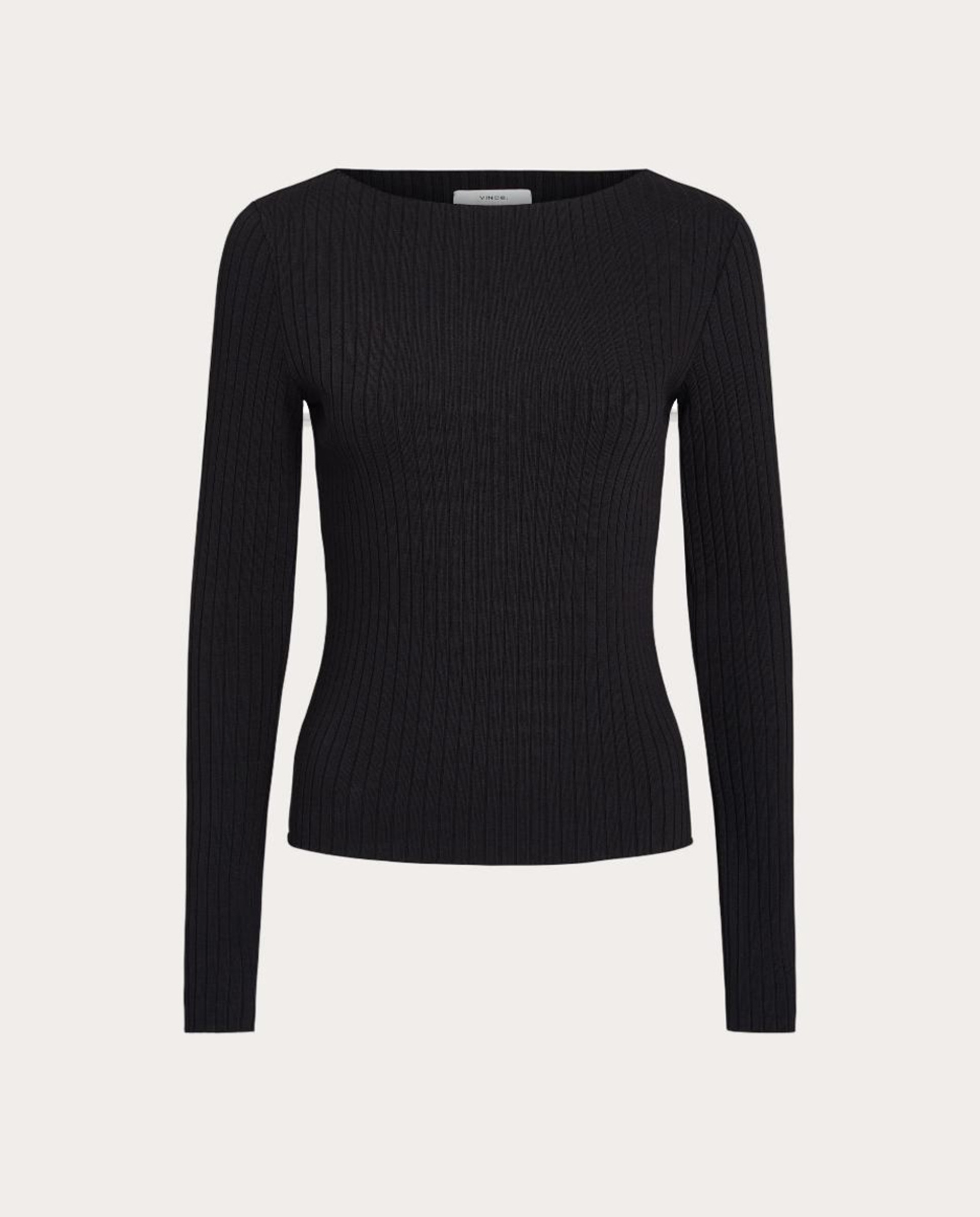 Camisola de malha de algodão Preto-1