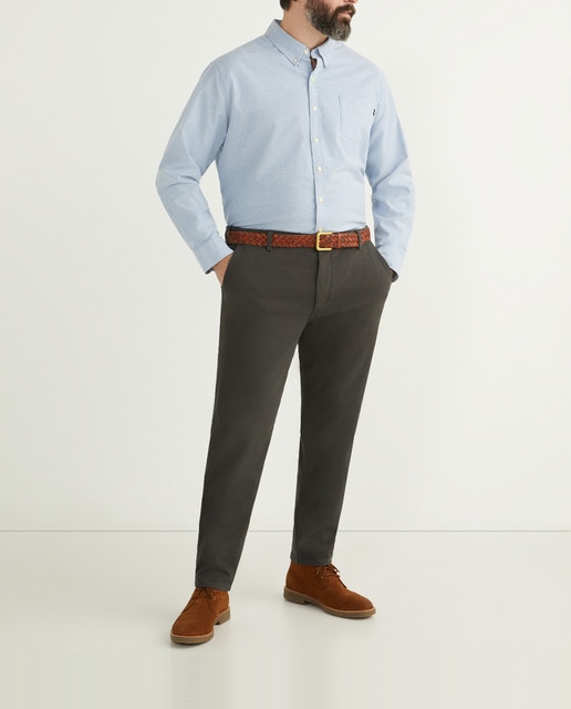 Imagen 0 de Chino de hombre Supreme Flex Slim gris tallas grandes