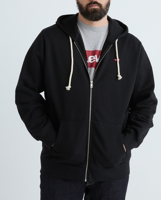 Imagen 0 de Sudadera de hombre con cremallera y capucha, tallas grandes