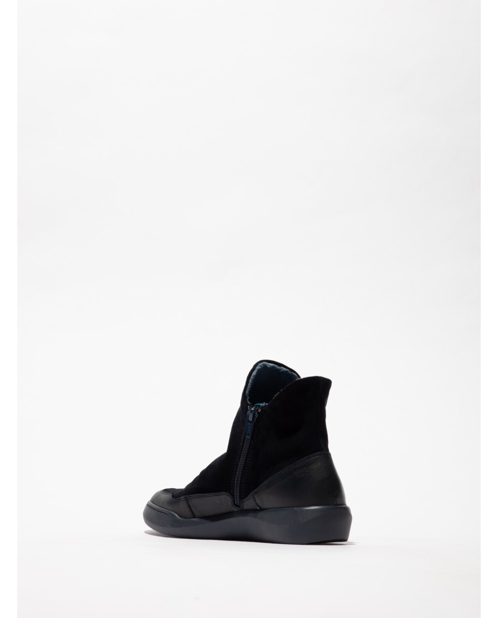 Botim em Pele com Fecho Navy-3