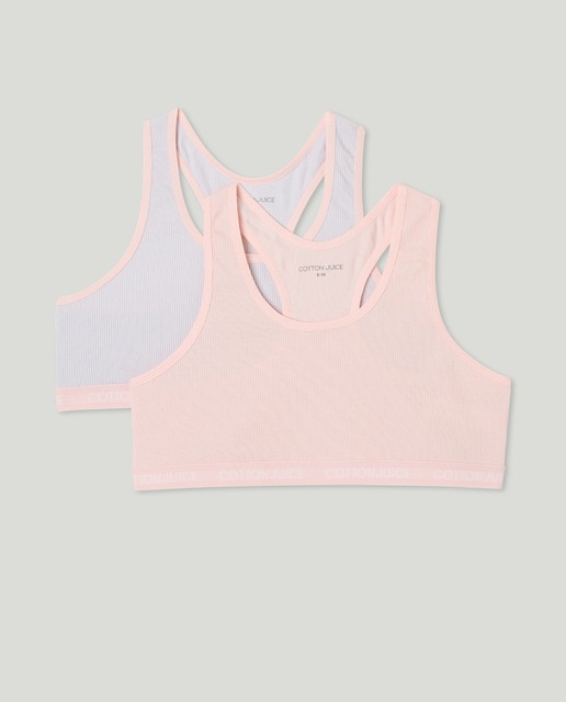 Imagem 0 de Pack de 2 Tops Desportivos Lisos com Canelado