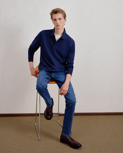 Imagen 0 de Polo manga larga melange hombre