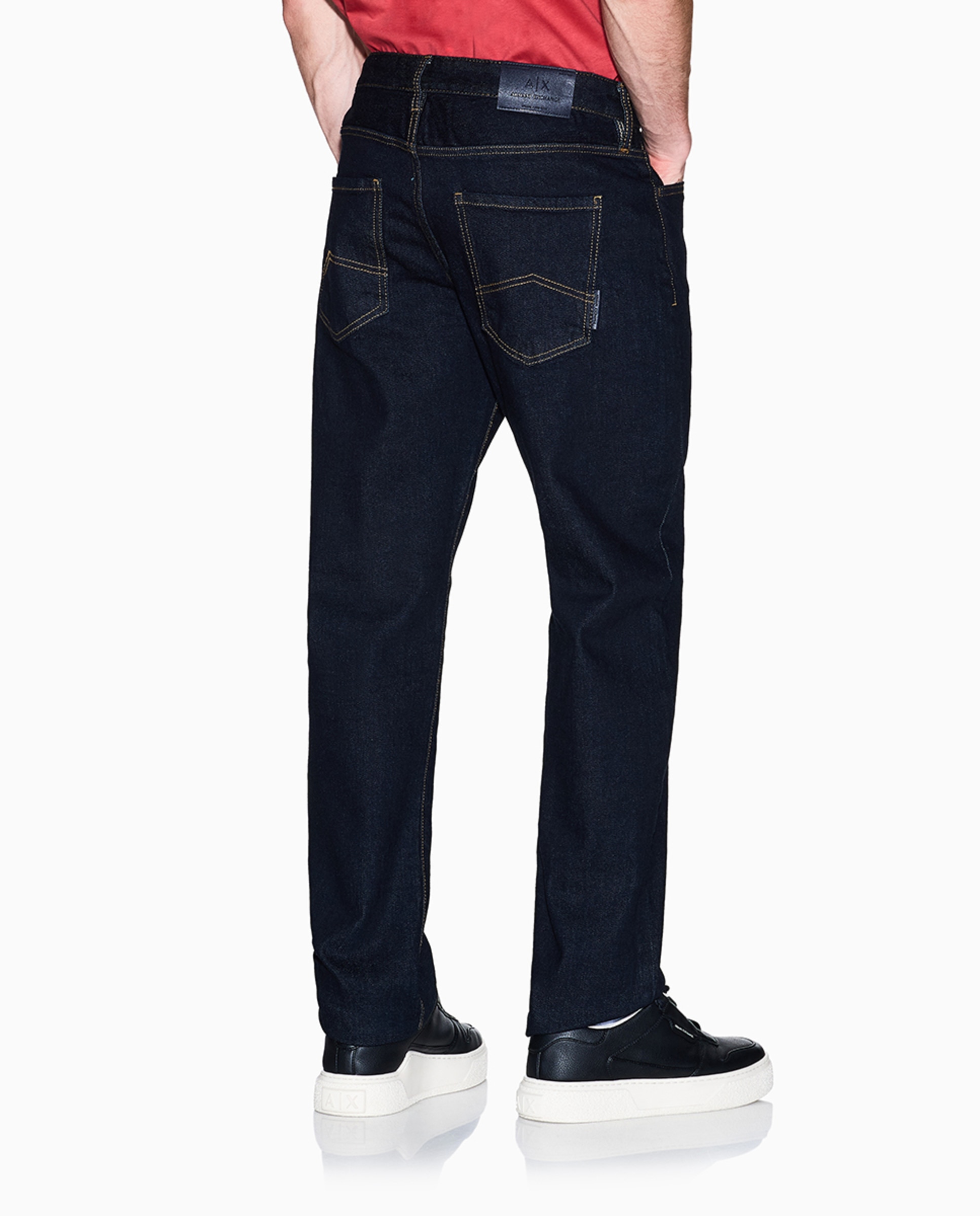 Jeans J13 Regular Fit com Lavagem - Azul-Escuro Azul-índigo-3