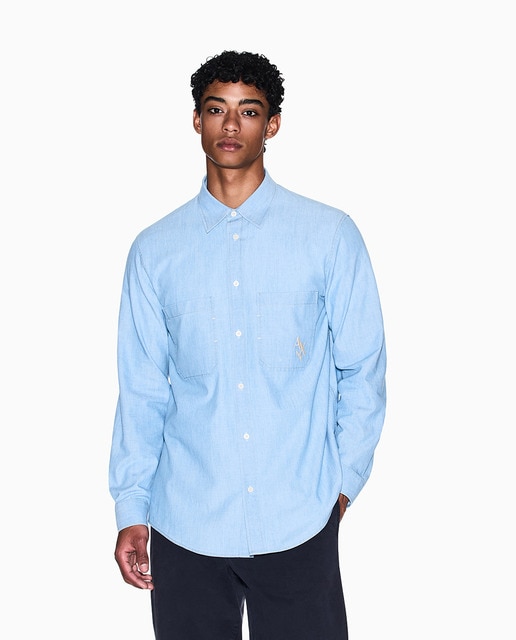 Imagem 0 de Camisa em Chambray Fácil de Engomar Regular Plus Fit