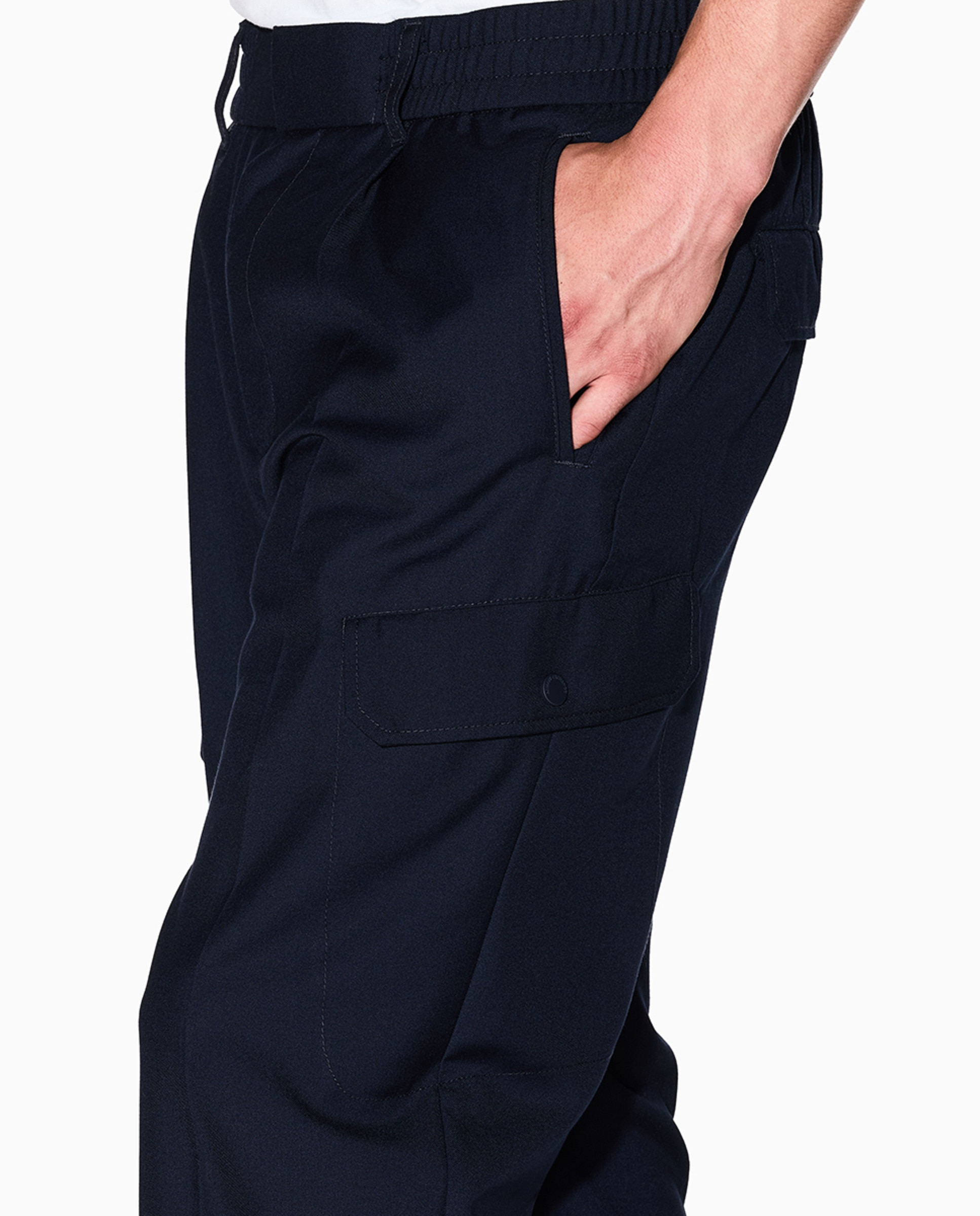 Joggers com Bolsos Cargo Azul-marinho-4