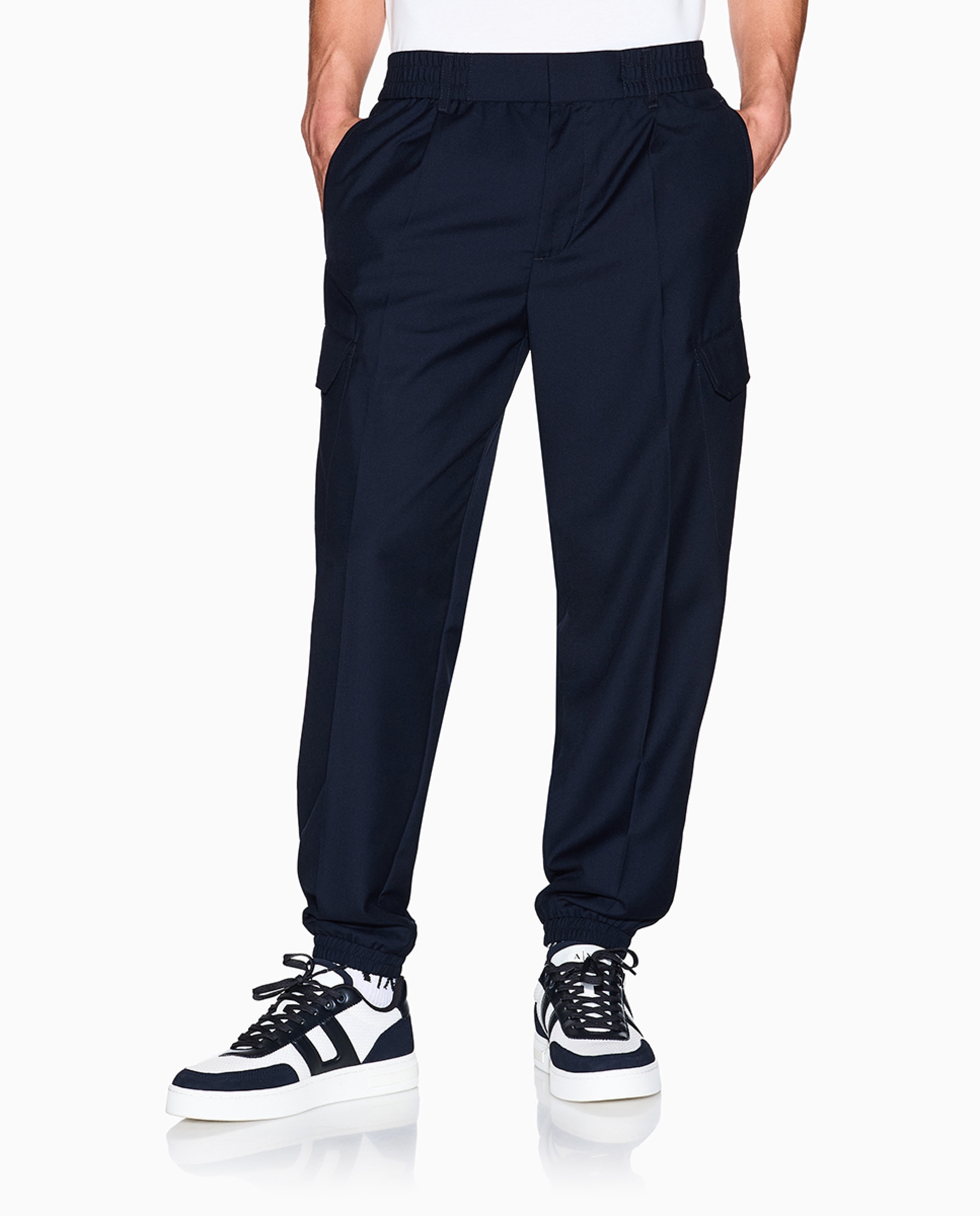 Joggers com Bolsos Cargo Azul-marinho-2