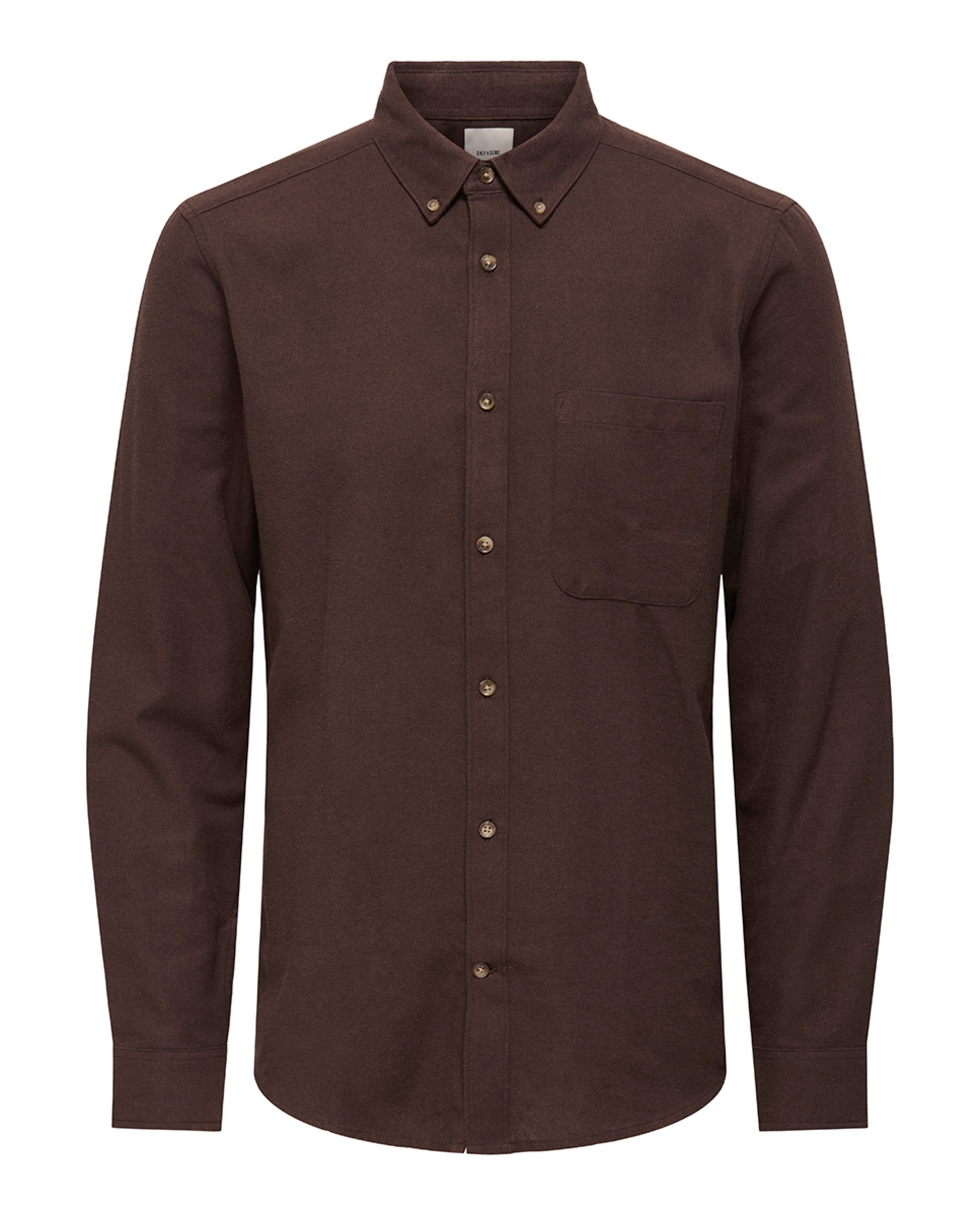 Camisa Slim Fit Castanho-3