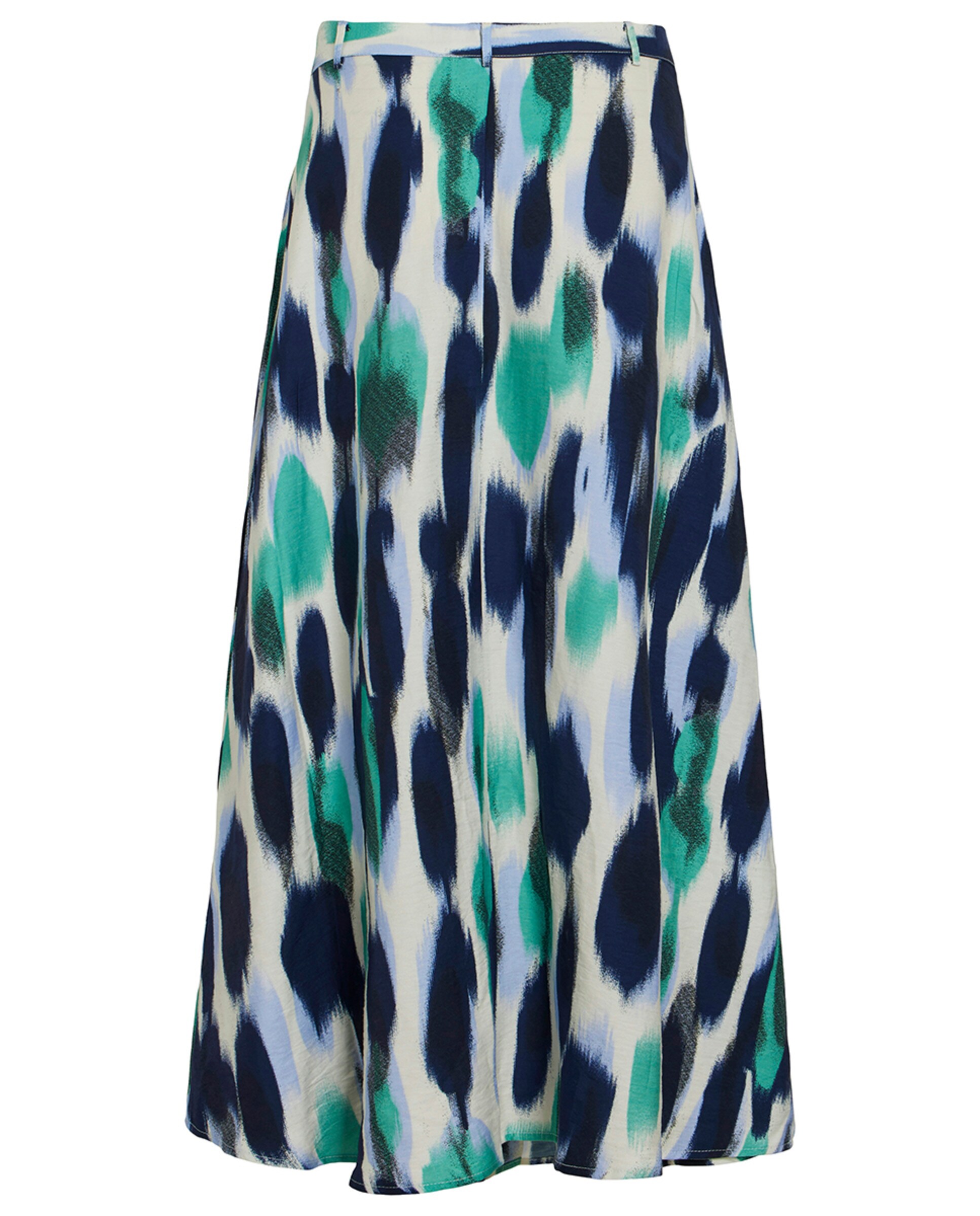 Saia Midi com Design Fluido Azul-marinho-7