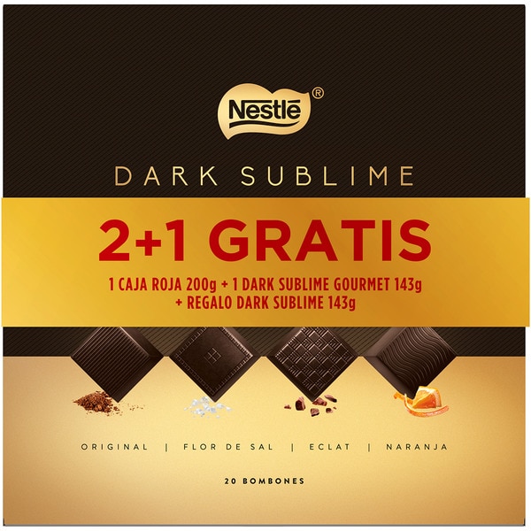 chocolate pack Red Box 200 g + Dark Sublime 145 + 1 free Dark Sublime 145 g case 517 g
