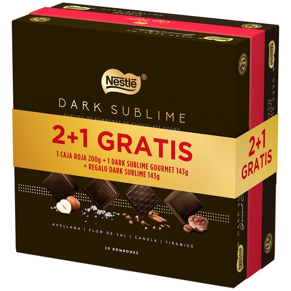 chocolate pack Red Box 200 g + Dark Sublime 145 + 1 free Dark Sublime 145 g case 517 g