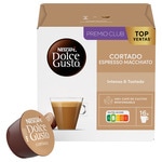 Robusta-Kaffee mit etwas Milch Espresso Macchiato Karton 16 Kapseln