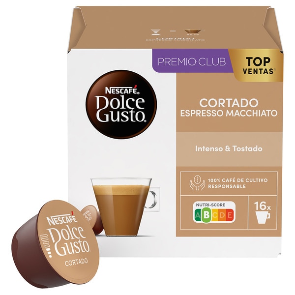 Robusta-Kaffee mit etwas Milch Espresso Macchiato Karton 16 Kapseln