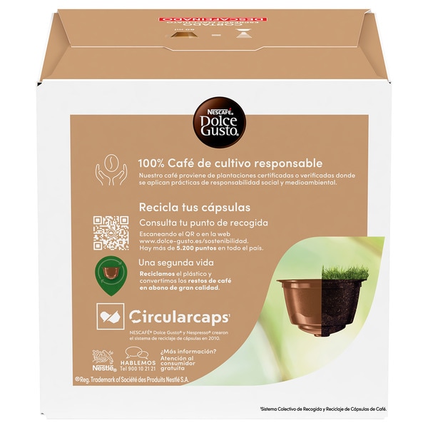 Cortado Espresso Macchiato Decaffeinato robust selection coffee with a dash of milk case 16 capsules