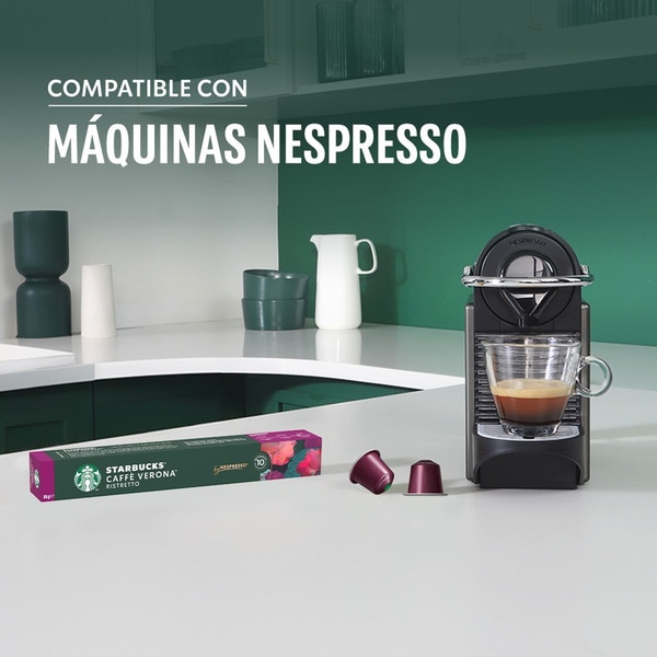 Kaffee Espresso Intensität 10 Verona Karton 10 Kapseln kompatibel mit Nespresso-Maschinen