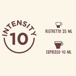 Africas ristretto coffee level 10 intensity case 10 capsules compatible with Nespresso coffee machines