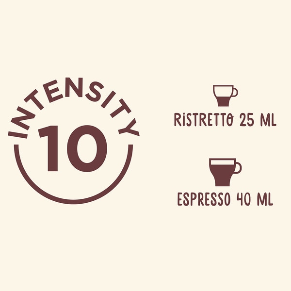 Africas ristretto coffee level 10 intensity case 10 capsules compatible with Nespresso coffee machines