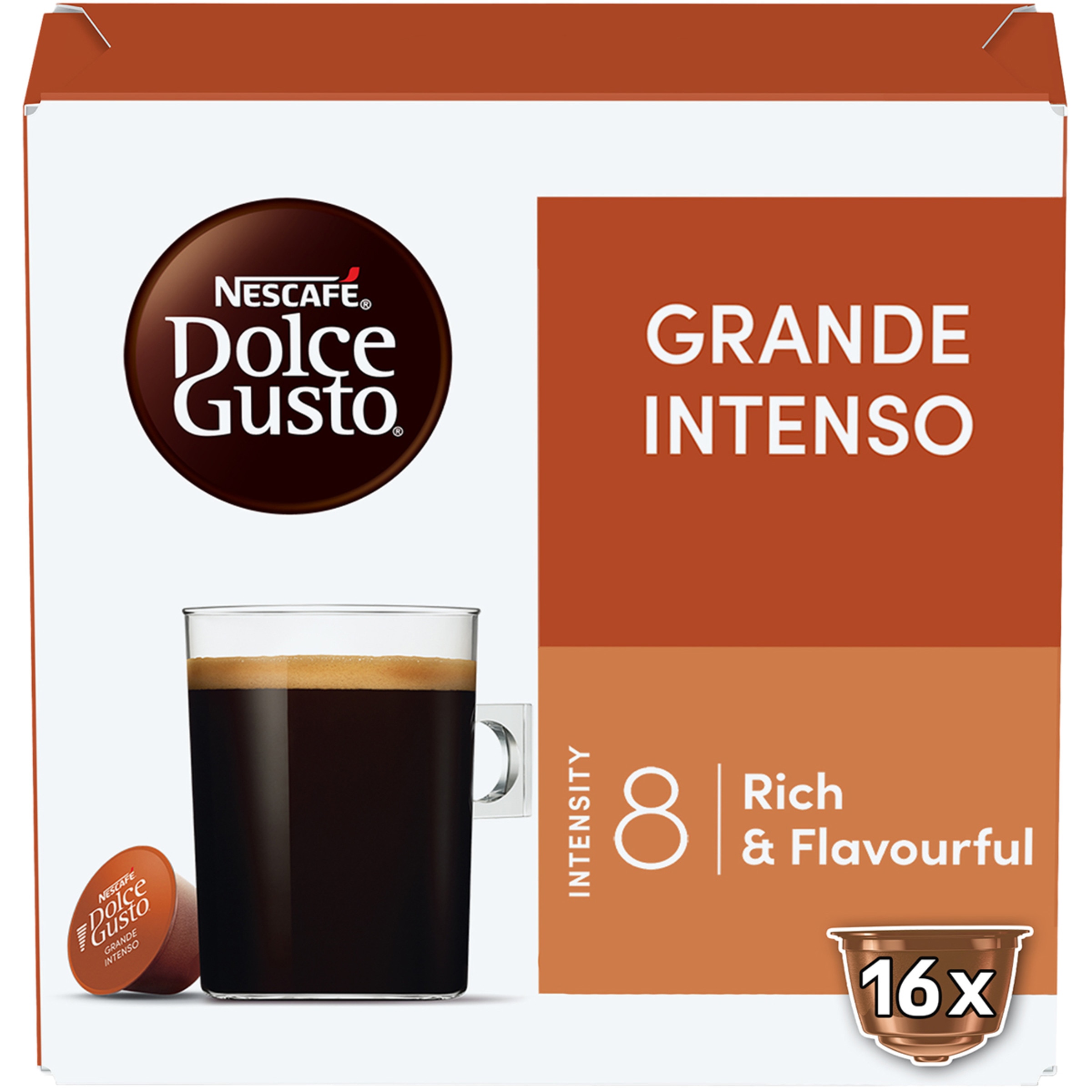 café 100% arábica intensidad 8 Gran Intenso estuche 16 capsulas