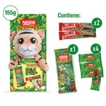 1x chocolate bar + 1x extra fine chocolate bar and 4 chocolate sweets 155 g with assorted soft toy according to stock