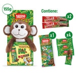 1x chocolate bar + 1x extra fine chocolate bar and 4 chocolate sweets 155 g with assorted soft toy according to stock