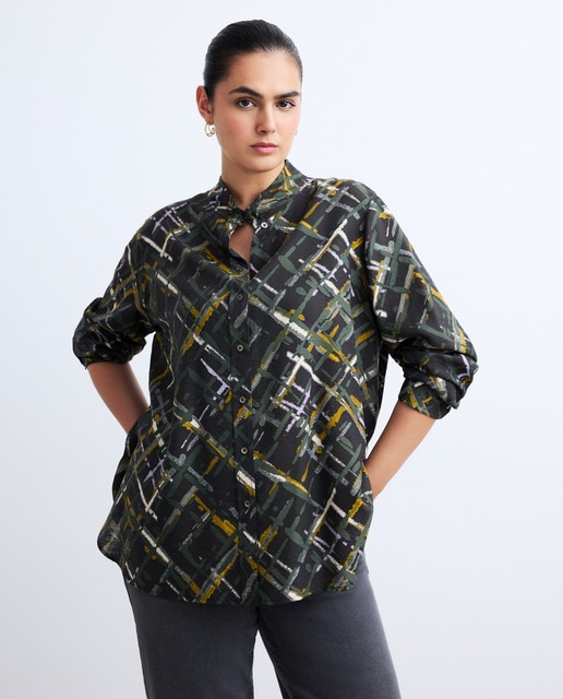 Imagem 0 de Blusa Estampada com Manga Comprida