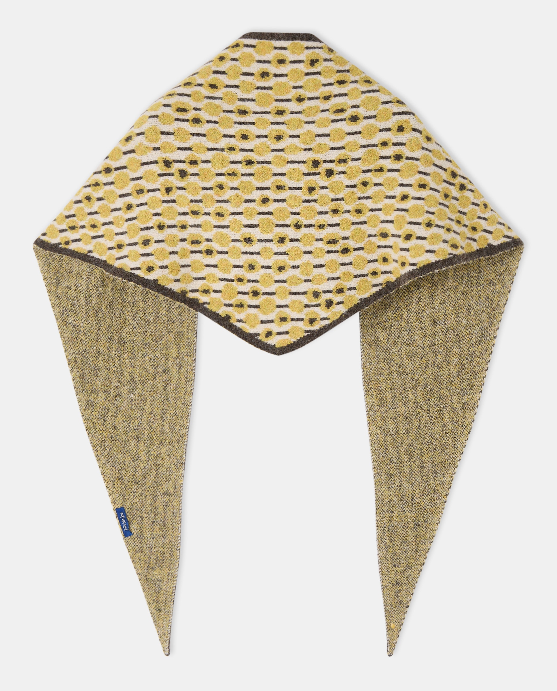 Cachecol Triangular de Malha 300 Amarelo-2