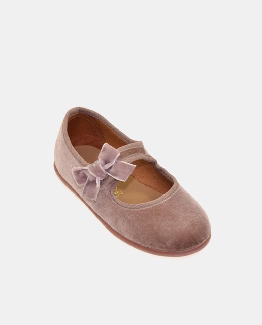 Imagem 0 de Sapatos de Presilha de Bebé com Detalhe de Laço e em Veludo
